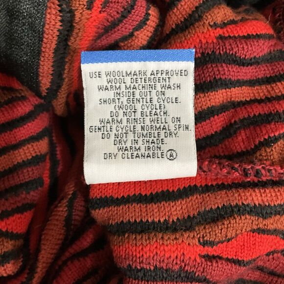 Vintage Purely Australian Mens Wool 3D Knit Full Zip Cardigan XXL Orange 90s - Picture 7 of 11